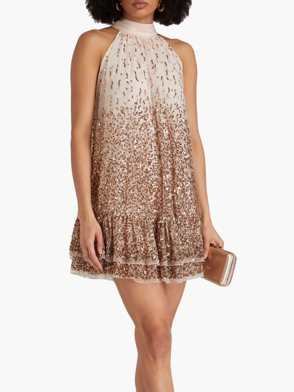 Alice + Olivia Zenon Sequin-Embellished Pink Tulle Mini Dress Size 2
